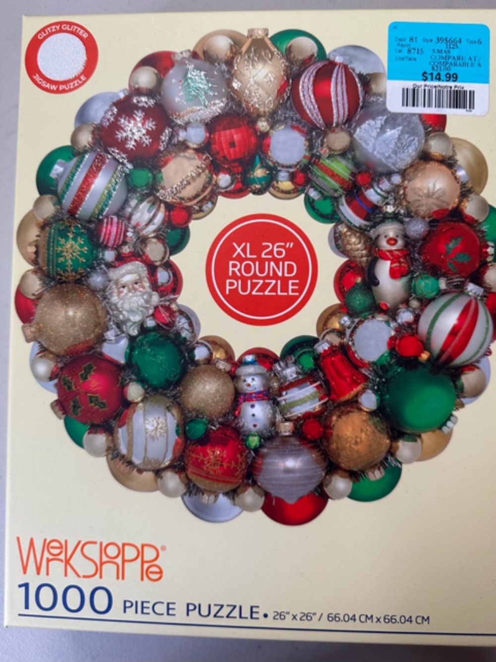 🧩 PUZZLE: Werkshoppe - Holiday Ornament Wreath Puzzle -1000 Piece